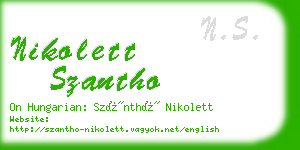 nikolett szantho business card